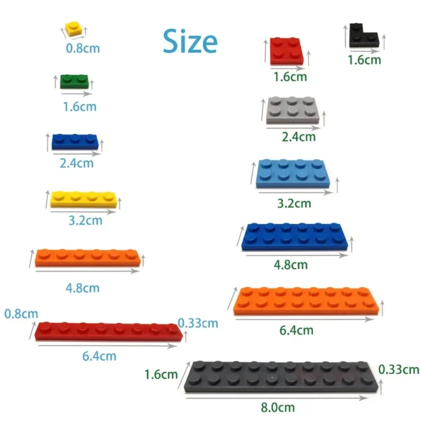 40pcs DIY Building Blocks Thick Figures Bricks 2x4 Dots Educational Creative Size Compatible With 3001 Plastic Toys for Children - Image 4