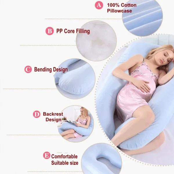 PANGDUBE Pregnancy Pillow 130*70cm Sleeping Waist Pillow for Pregnant Women Nursing Pillow Breastfeeding Cushion for Women - Image 2