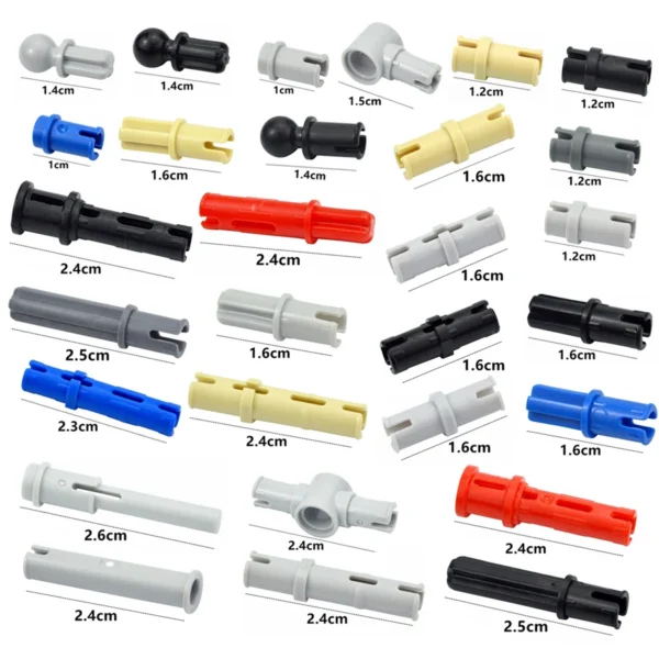 MOC Bolt Pin with Friction Peg Cross Axle Technical Building Blocks DIY Connector Bricks Compatible 2780 3673 77765 32556 32054