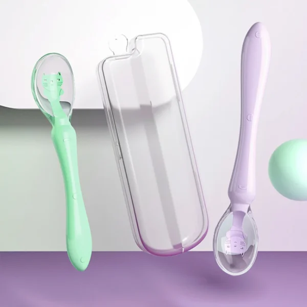 Soft Silicone Baby Feeding Spoon Candy Color Spoon Children Food Baby Spoons Feeding Dishes Feeder Flatware