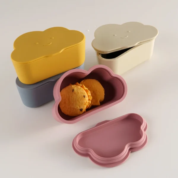 Silicone Baby Snack Box Kids Solid Color Silicone Food Box Baby Portable Feeding Food Baby Snack Container With Lid Baby Stuff - Image 4