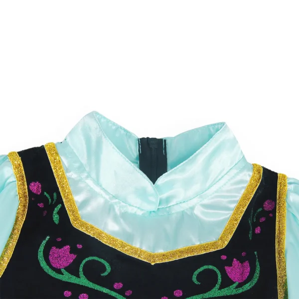 Disney Anna Dress with Cape for Kids Girl Carnival Princess Disguise Frozen Party Clothing Girls Hallloween Anna Gown Prom Dress - Image 4