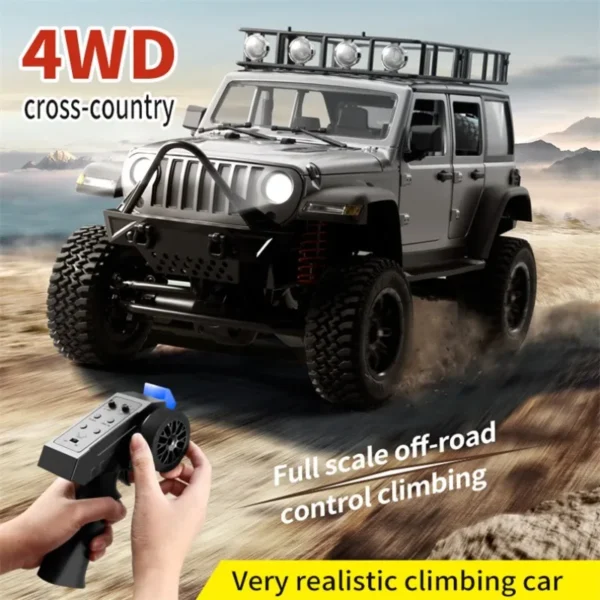 RC Crawler 4x4 Car MN128 2.4G Climbing Buggy Professional with LED Light Full Scale Remote Control Cars Toys for Boys Gift - Image 2