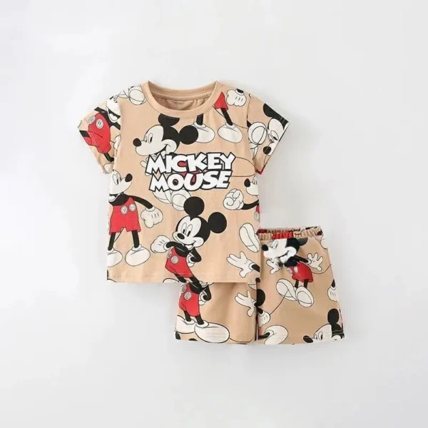 Disney Mickey Cartoon Printing Clothes Suit For Kids Infant Fashion Baby Child Girl Boy Pajamas Sleepwear Clothings Set Brand - Image 2