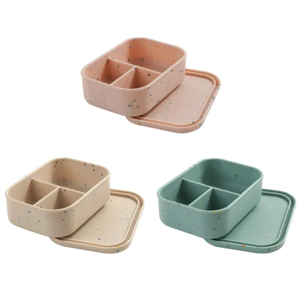 New Baby Silicone Lunch Box Food Grade Dishes Plate Crisper Microwave Lunch Box Lunch Box Baby Feeding Bowl Outdoor Box