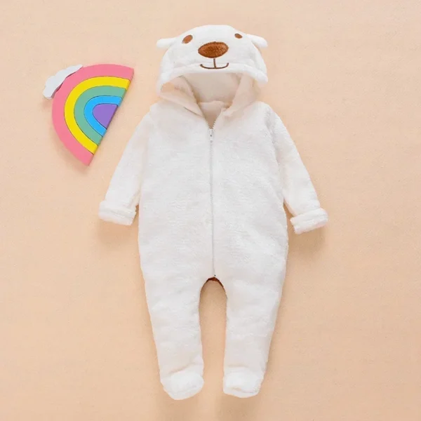 Newborn Baby Boy Girl Kids Bear Hooded Romper Jumpsuit Bodysuit Clothes Outfits Long Sleeve Playsuit Toddler One Piece Outfit - Image 4