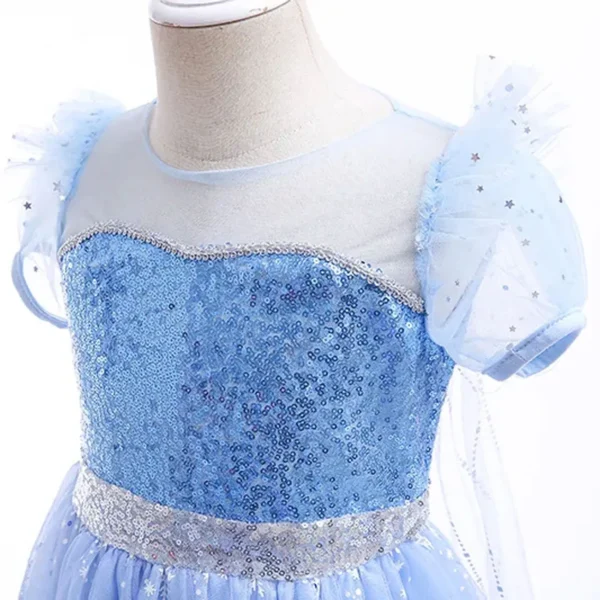 Disney Elsa Role Playing Dress Light Up Kids Halloween Frozen Carnival Apparel Girls Birthday Elsa Princess Glowing Vestidos - Image 5