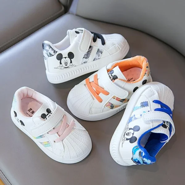 Disney White Casual Shoes For Baby Boy Girl Brand Children Sneaker Mickey Mouse Kids Sports Shoes Toddler Walking Shoes Size 25 - Image 5