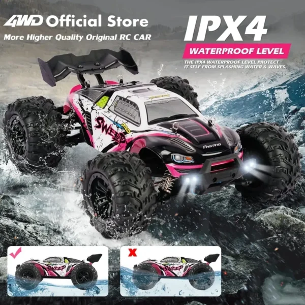 Super Brushless 80KM or 50KM/H 4WD RC Car With LED Remote Control Cars High Speed Drift Racing 4x4 Off Road Truck Kid Adult Toy - Image 5