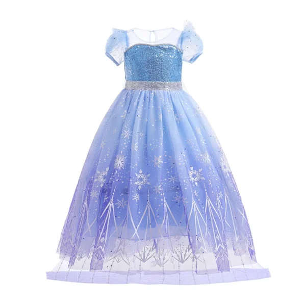 Disney Elsa Role Playing Dress Light Up Kids Halloween Frozen Carnival Apparel Girls Birthday Elsa Princess Glowing Vestidos - Image 2