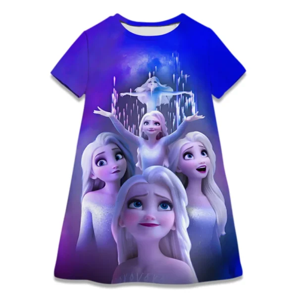 Hot Sale Kids Girl Cosplay Snow Queen Top Disney Frozen Elsa And Anna Princess Dress for 2-8 Years Girls Birthday Party Dresses - Image 4