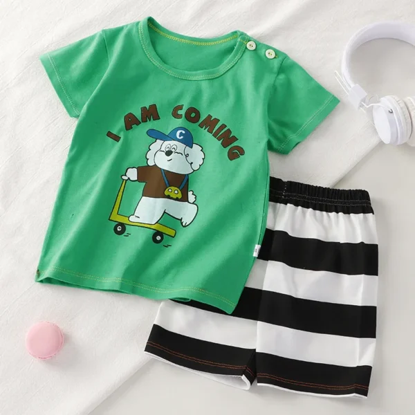 1 2 3 year Baby Clothing Girls Boys Cotton Suit for Children Two Clothes Sets for Babies Newborn Baby Clothes - Image 3