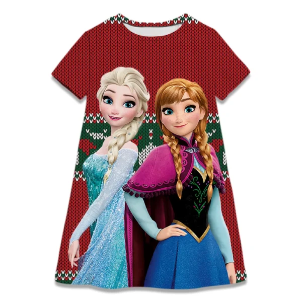 Hot Sale Kids Girl Cosplay Snow Queen Top Disney Frozen Elsa And Anna Princess Dress for 2-8 Years Girls Birthday Party Dresses - Image 3