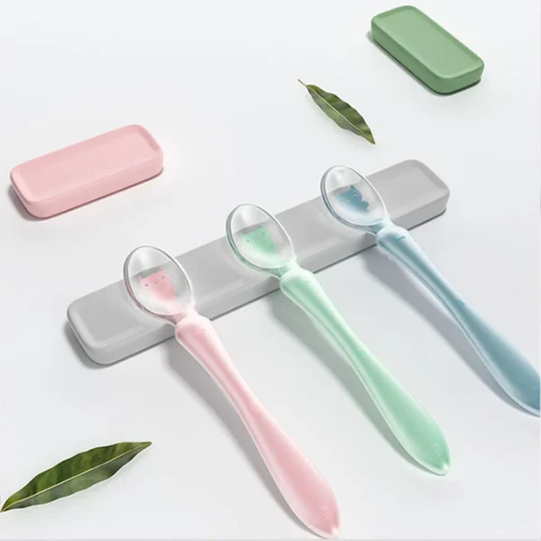 Soft Silicone Baby Feeding Spoon Candy Color Spoon Children Food Baby Spoons Feeding Dishes Feeder Flatware - Image 3