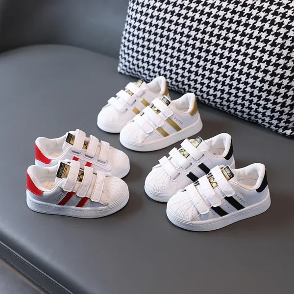 Children's Sneakers Kids Fashion Design White Non-slip Casual Shoes for Boys Girls Hook Breathable Sneakers Toddler Outdoor Shoe - Image 2