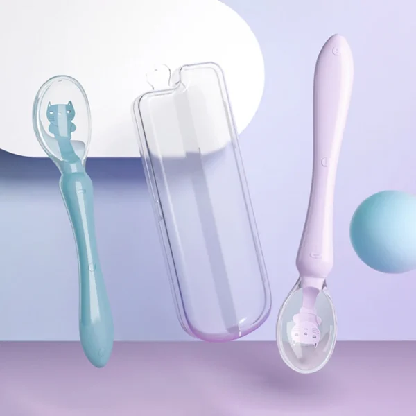 Soft Silicone Baby Feeding Spoon Candy Color Spoon Children Food Baby Spoons Feeding Dishes Feeder Flatware - Image 5