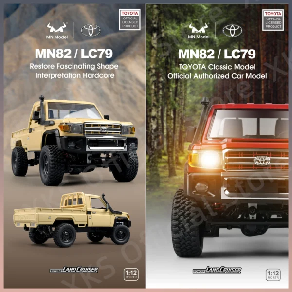 Mn82 Rc Car 1:12 Full Scale 2.4G 4WD 280 Motor Remote Control Off-Road Pickup Truck Model Car for Boys Adult Gifts - Image 2