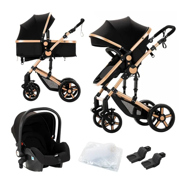 High quality newborn Lightweight Baby Stroller Folding Cart Comfort Baby Stroller 3 in 1 Child Safety Seat With ISOfix