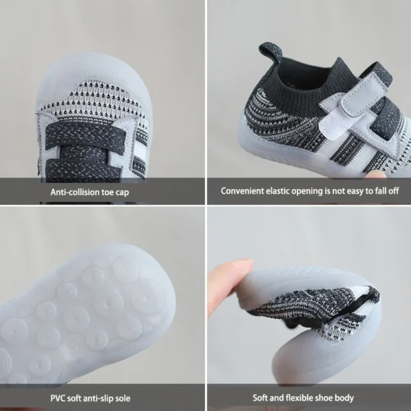 Children's Casual Sports Shoes Mesh Breathable Boy Girls Walking Shoes Soft Soles Anti-skid Baby Walking Shoes Baby Sports Shoes - Image 2