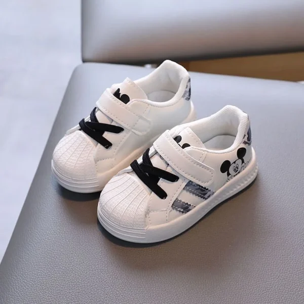 Disney White Casual Shoes For Baby Boy Girl Brand Children Sneaker Mickey Mouse Kids Shoes Toddler Walking Shoes Size 15-25 - Image 3