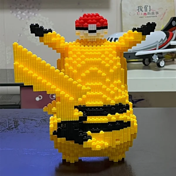 5210pcs Anime Pokemon Pikachu Diamond Micro Building Blocks Games Model Mini Bricks Figure Difficult Decompression Toys Gift - Image 4