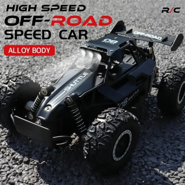 New RC Car 1:16 2WD with LED Light 2.4G 20KM/H High Speed Off-Road Climbing Remote Control Car Toy Gifts for Boys Girls Kids - Image 2