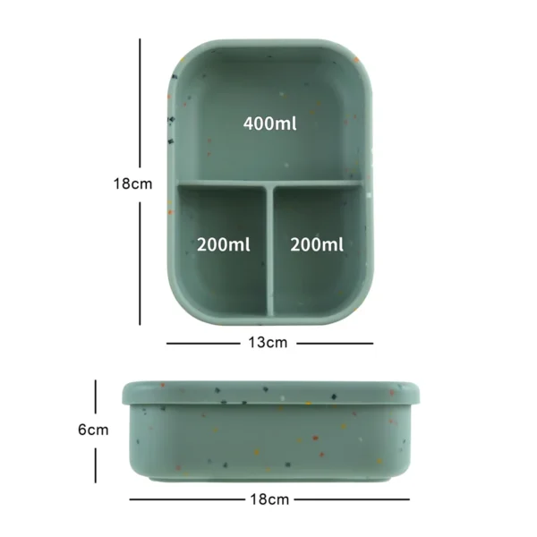 New Baby Silicone Lunch Box Food Grade Dishes Plate Crisper Microwave Lunch Box Lunch Box Baby Feeding Bowl Outdoor Box - Image 4