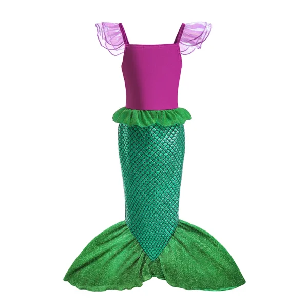 Disney Princess Mermaid Ariel Costume For Girls Kids Cosplay Children Carnival Birthday Party Prom Clothes Summer Dress Vestido - Image 3