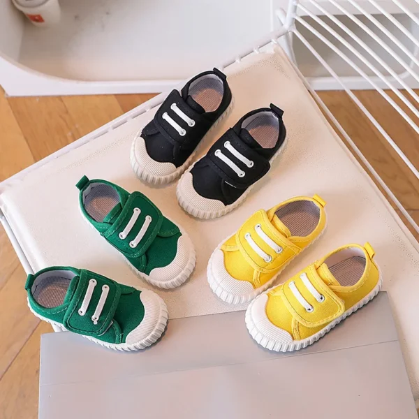 Sneakers Kids Coloful Canvas Shoes For Baby Boy Girl Brand Children Breathbale Anti-Slip zapatos Casual Indoors Barefoot Shoes - Image 4