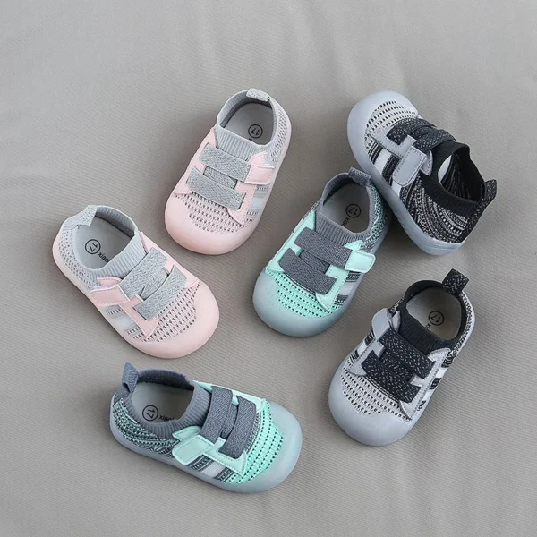 Children's Casual Sports Shoes Mesh Breathable Boy Girls Walking Shoes Soft Soles Anti-skid Baby Walking Shoes Baby Sports Shoes