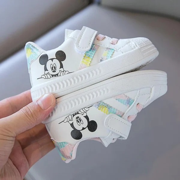 Disney White Casual Shoes For Baby Boy Girl Brand Children Sneaker Mickey Mouse Kids Sports Shoes Toddler Walking Shoes Size 25 - Image 4