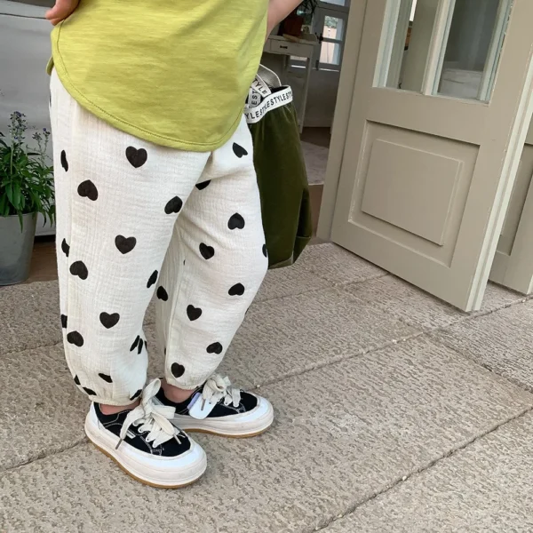 New Designer Printing Trousers Baby Unisex Cute Harem Pants Outdoor Toddler Girls Summer Fashion Thin Loose Full Length Pants - Image 4