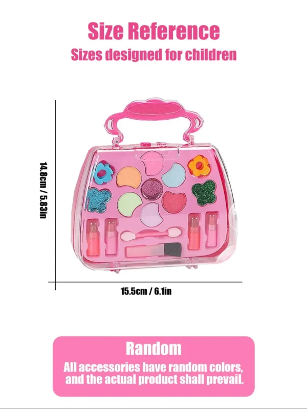 Children's beauty makeup bag toy for girl ,Kids Little handbag, princess washable, pretend toy, non-toxic and safe birthday gift - Image 5