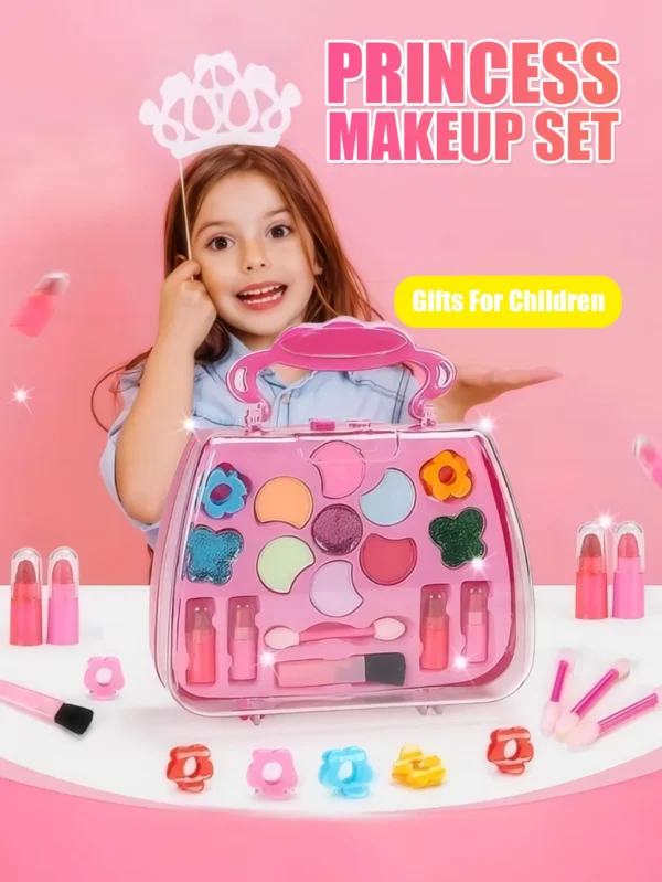 Children's beauty makeup bag toy for girl ,Kids Little handbag, princess washable, pretend toy, non-toxic and safe birthday gift