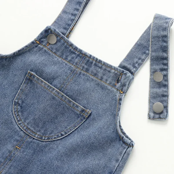 MILANCEL New Arrival Children Clothes Baby Girls Boys Overalls Solid Brief Style Toddler Denim Overol Jumpsuits - Image 4