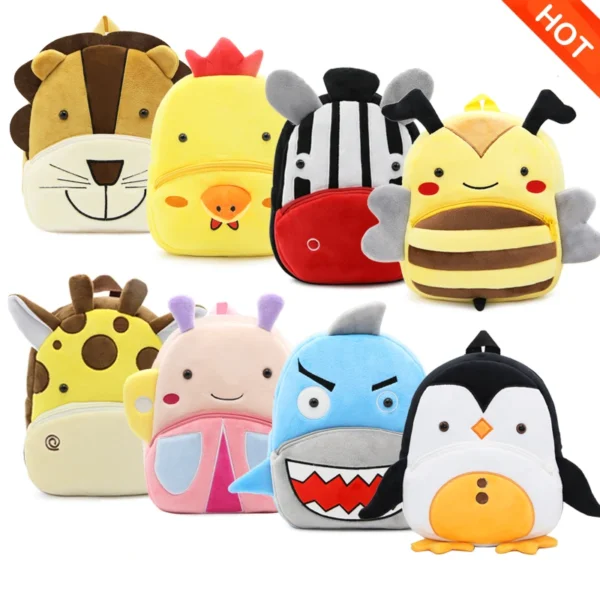 Cartoon cute plush backpack animal backpack boy girl school backpack outing leisure bag