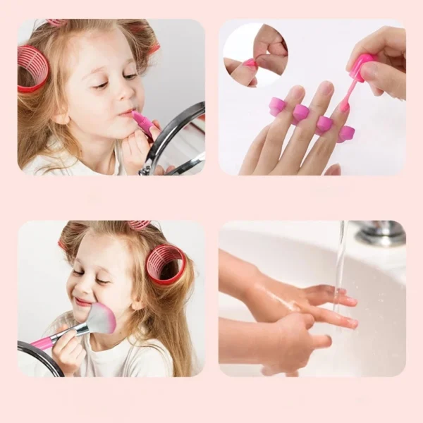 Children Makeup Cosmetics Pretend Playing Box Princess Make Up Girl Toy Play Set Lipstick Eye Shadow Safety Nontoxic Kit Toy Kid - Image 5