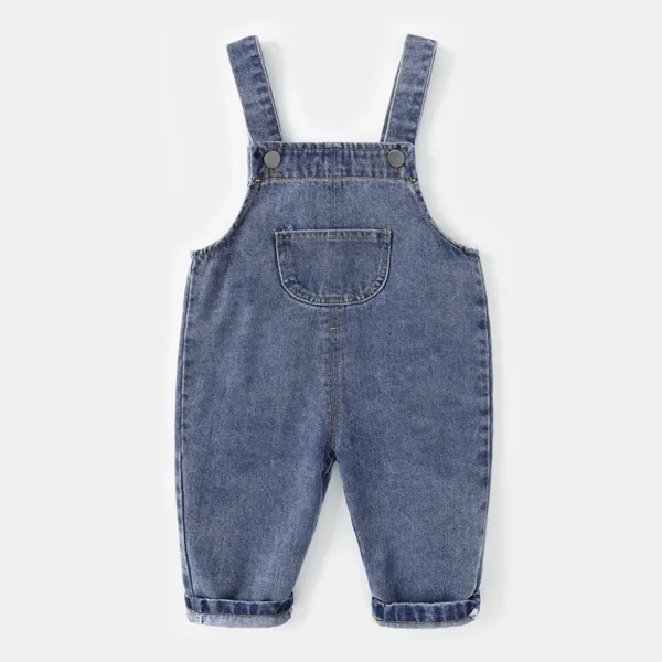 MILANCEL New Arrival Children Clothes Baby Girls Boys Overalls Solid Brief Style Toddler Denim Overol Jumpsuits - Image 3