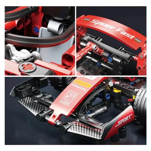 ToylinX F1 RC Race Cars Building Sets MOC Remote Control Car Building Blocks Car Cool Collectible Model Car Kits Building Toys - Image 3