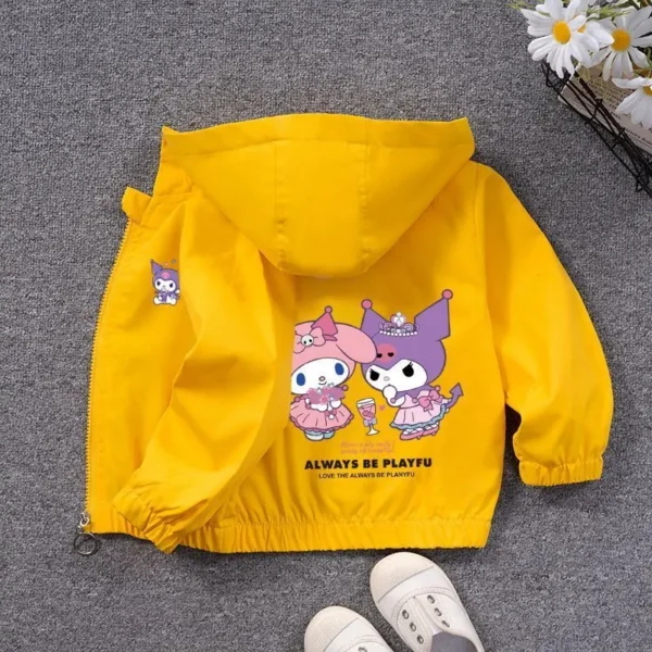 Sanrio Baby Girls Fashion Jackets Children's Hooded Coats Cute My Melody Print Outdoor Coats for Kids Autumn New Jacket - Image 3