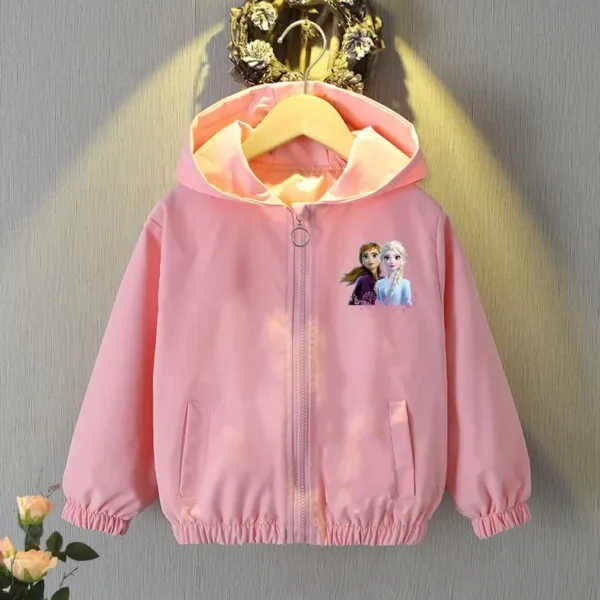 Baby Girls Spring Autumn Frozen Jacket Coats Clothes Little Girls Cartoon Elsa Anna With Hooded Collar Sweatshirt Kids Clothing - Image 4