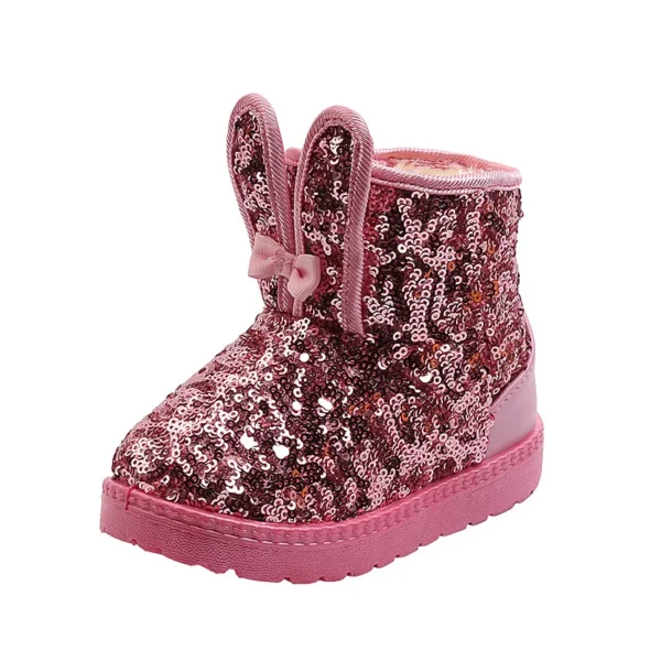 New Winter Children's Girls Snow Boots Cute Baby Girls Boots Thick Anti-proof Warm Fashion Ankle Furry Outdoor Kids Snow Boots - Image 6