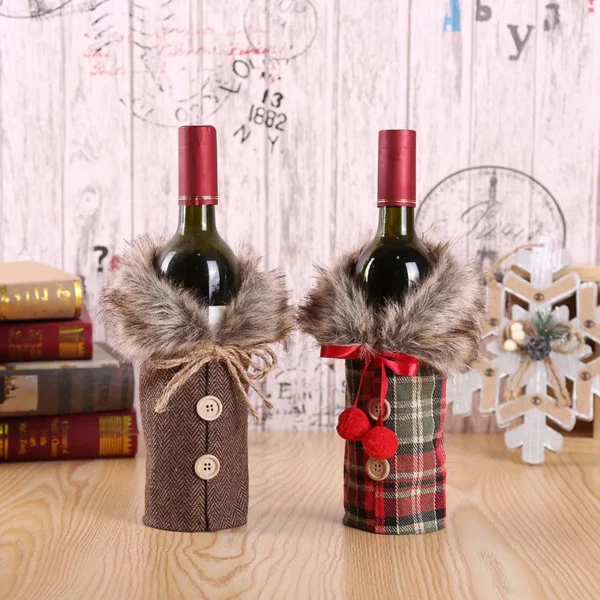 Christmas Wine Bottle Cover Merry Christmas Decorations For Home 2024 Christmas Ornament Xmas Navidad Natal Gifts New Year 2025 - Image 4