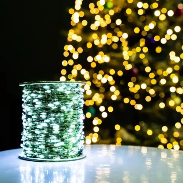 100M LED String Lights Fairy Green Wire Outdoor Christmas Lights Tree Garland For New Year Street Home Party Wedding Decoration - Image 3