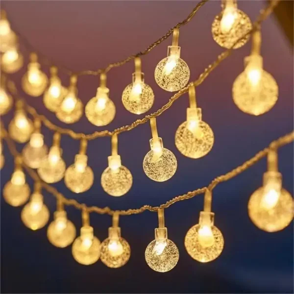 1.5M Pentagram Snowflake LED String Light Garland Merry Christmas Party Home Warm Atmosphere Decorations Happy New Year 2024 - Image 2