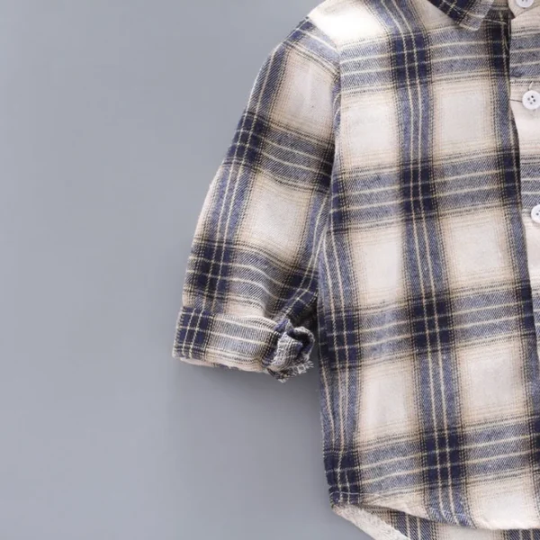 2024 Korean Fashion Children Tops Boys Buffalo Plaid Flannel Shirt Baby Casual Shirt Outerwear Clothes Autumn Girls Blouses 0-5T - Image 5