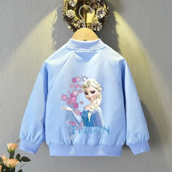 Baby Girls Spring Autumn Frozen Jacket Coats Clothes Little Girls Cartoon Elsa Anna With Hooded Collar Sweatshirt Kids Clothing - Image 5