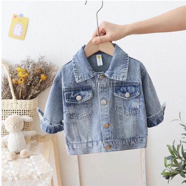 2023 Fashion Cartoon Daisy Denim Jacket For Girls Coat Spring Autumn Children Outerwear Kids Casual Jackets Costume 2-7 Years - Image 2