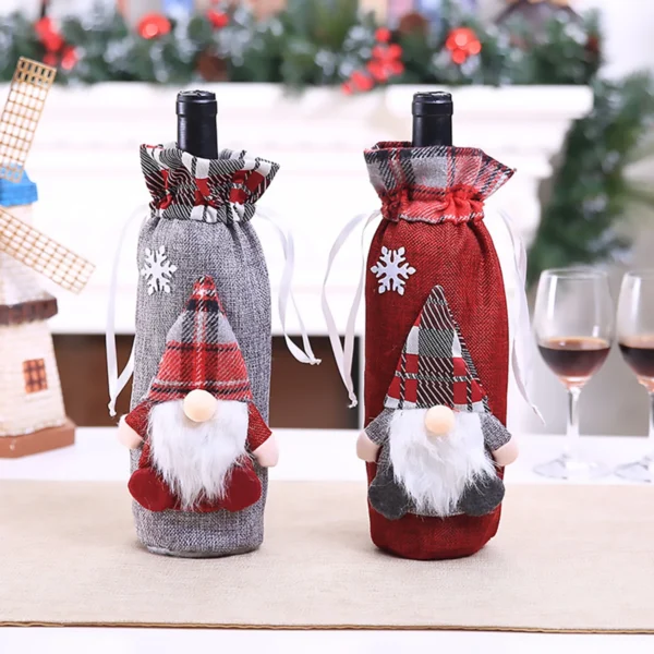 Christmas Wine Bottle Cover Merry Christmas Decorations For Home 2024 Christmas Ornament Xmas Navidad Natal Gifts New Year 2025 - Image 6