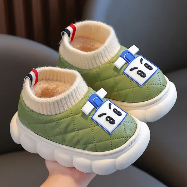 Zapatos Niña Fashion Kid's Boot Cute Cartoon Home Shoes for Children Waterproof Non-slip Slippers Boys Girls Warm Cotton Shoes - Image 4